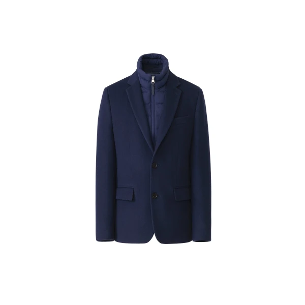 Mackage Sutton 3-In-1 Wool Coat in Marine Blue