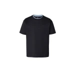 Mackage Tee-MNV Double Crewneck Collar T-Shirt in Navy-Fog Blue