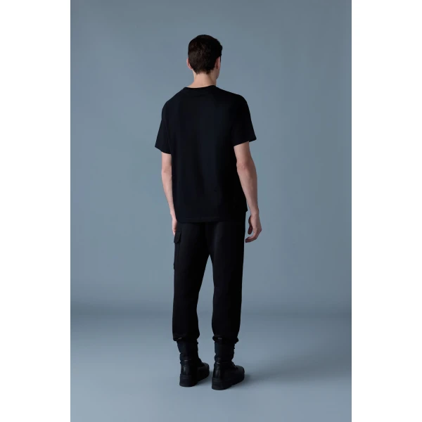 Mackage Tee-R Tee-Shirt with MACKAGE Silicone Logo in Black