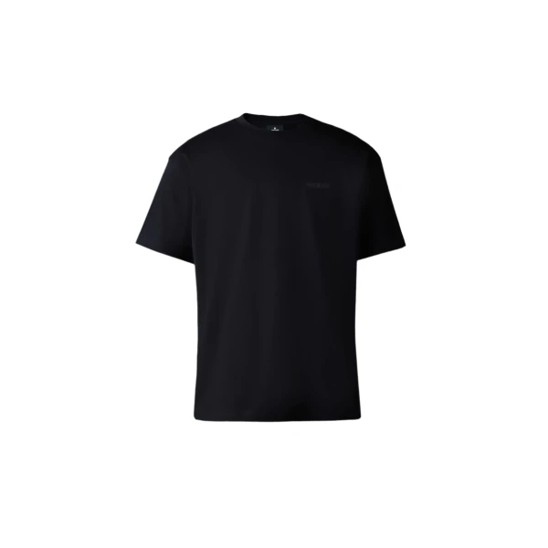 Mackage Tee-R Tee-Shirt with MACKAGE Silicone Logo in Black