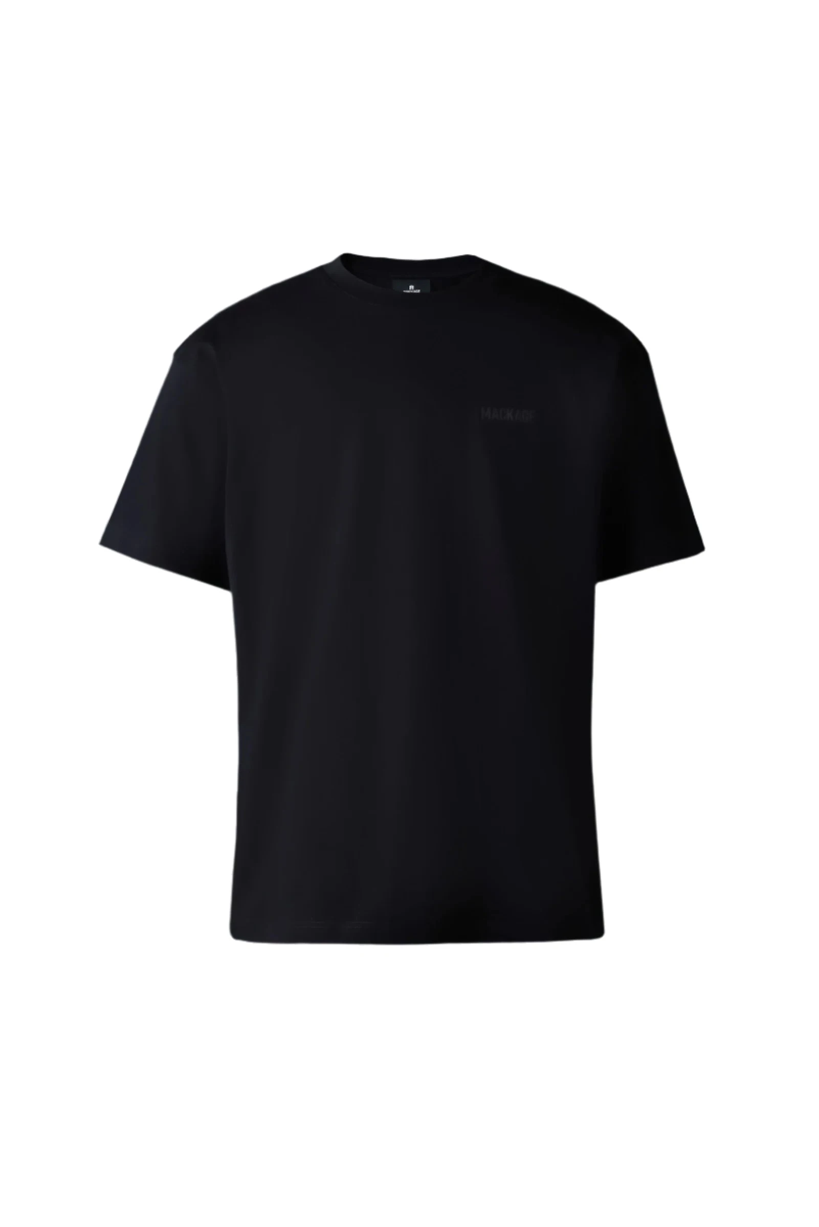 Mackage Tee-R Tee-Shirt with MACKAGE Silicone Logo in Black Mackage Tee-R Tee-Shirt with MACKAGE Silicone Logo in Black