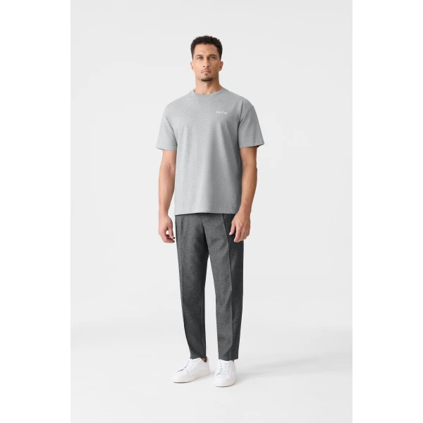 Mackage Tee-R Tee-Shirt with MACKAGE Silicone Logo in Light Grey Mix