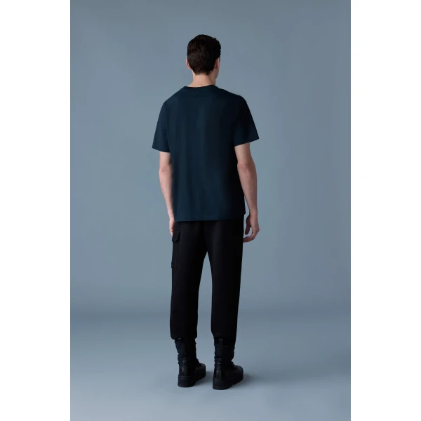Mackage Tee-R Tee-Shirt with MACKAGE Silicone Logo in Navy