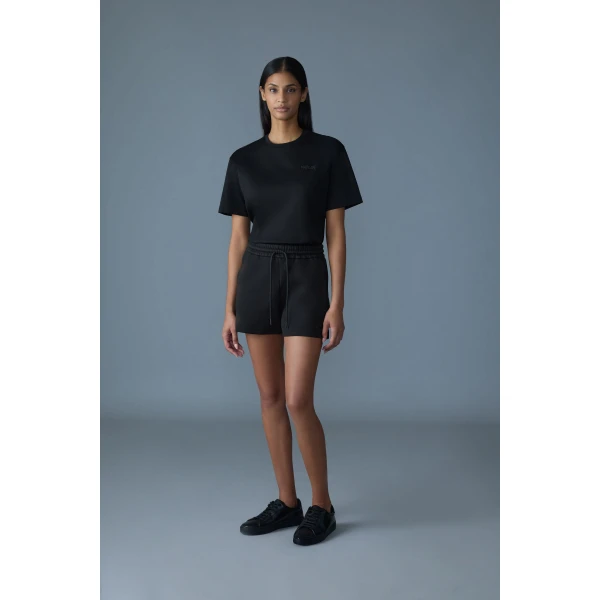 Mackage Tee-W T-Shirt with Mackage Silicone Logo in Black