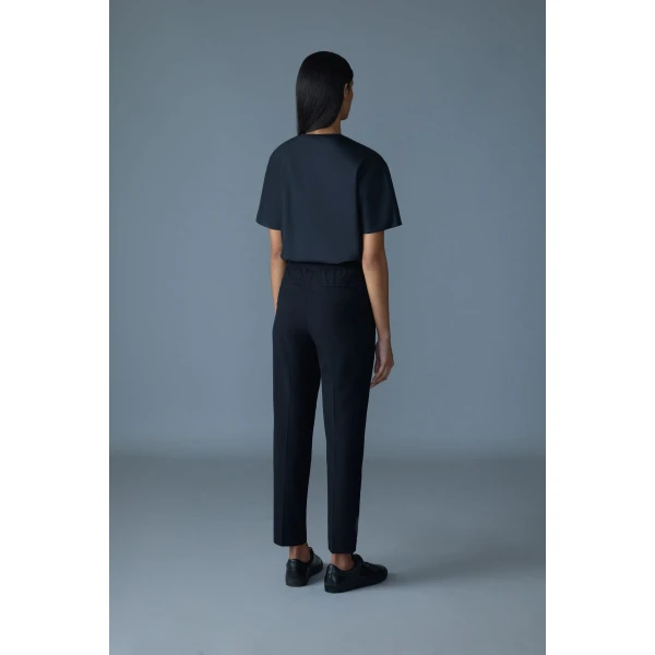 Mackage Tee-W T-Shirt with Mackage Silicone Logo in Navy