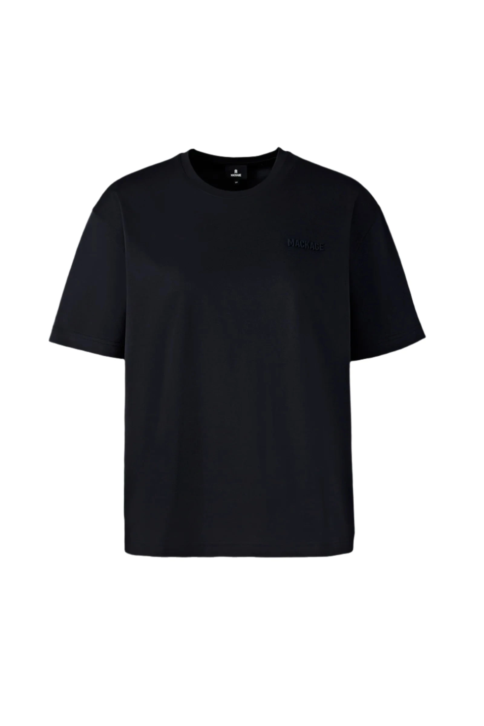 Mackage Tee-W T-Shirt with Mackage Silicone Logo in Navy Mackage Tee-W T-Shirt with Mackage Silicone Logo in Navy