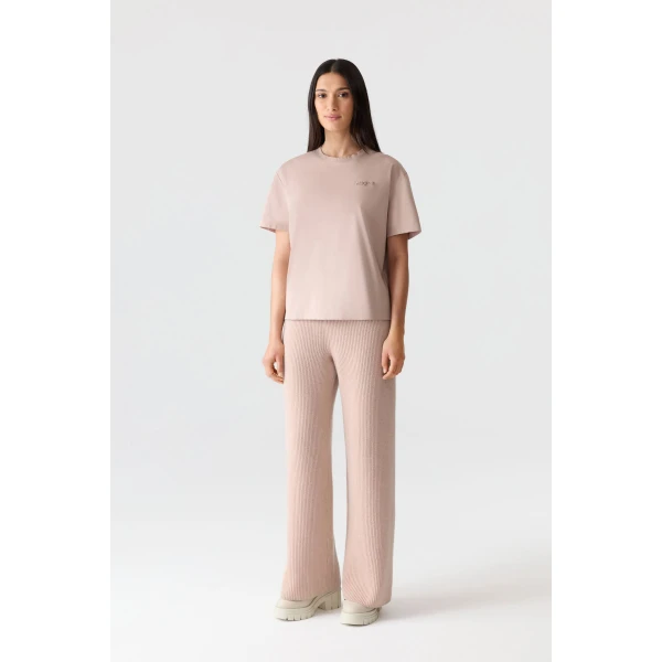 Mackage Tee-W T-Shirt with Mackage Silicone Logo in Sepia Rose