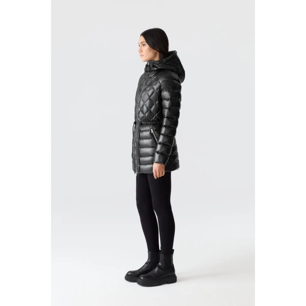 Mackage Tooky Diamond Quilted Light Down Jacket in Black