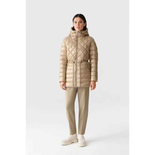 Mackage Tooky Diamond Quilted Light Down Jacket in Light Camel