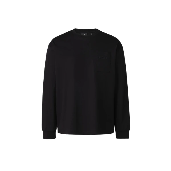 Mackage Trey Long Sleeve Crew Neck T-Shirt in Black