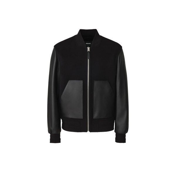 Mackage Tripp Wool Bomber Jacket in Black