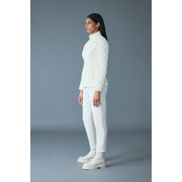 Mackage Vik Diamond Quilted Down Jacket in Cream