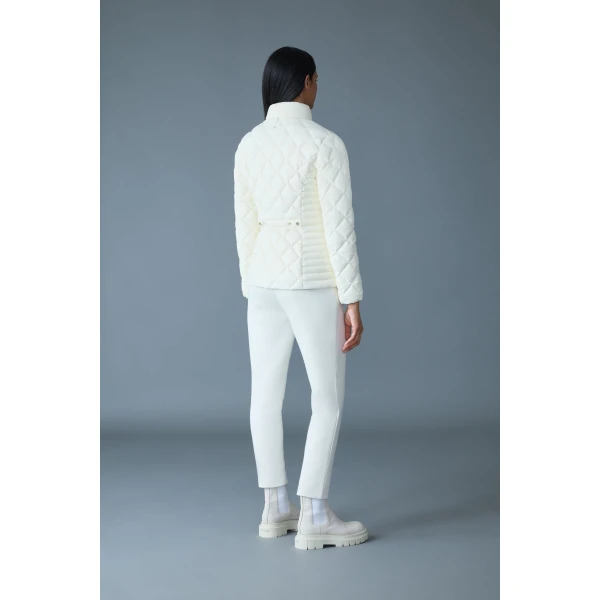 Mackage Vik Diamond Quilted Down Jacket in Cream