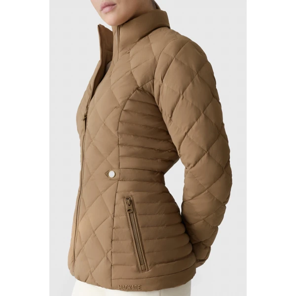 Mackage Vik Diamond Quilted Down Jacket in Otter