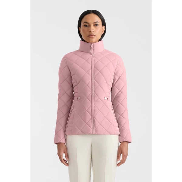 Mackage Vik Diamond Quilted Down Jacket in Soft Pink
