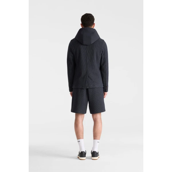 Mackage Wells-K 2-In-1 Brushed Knit Blazer in Navy-Cream