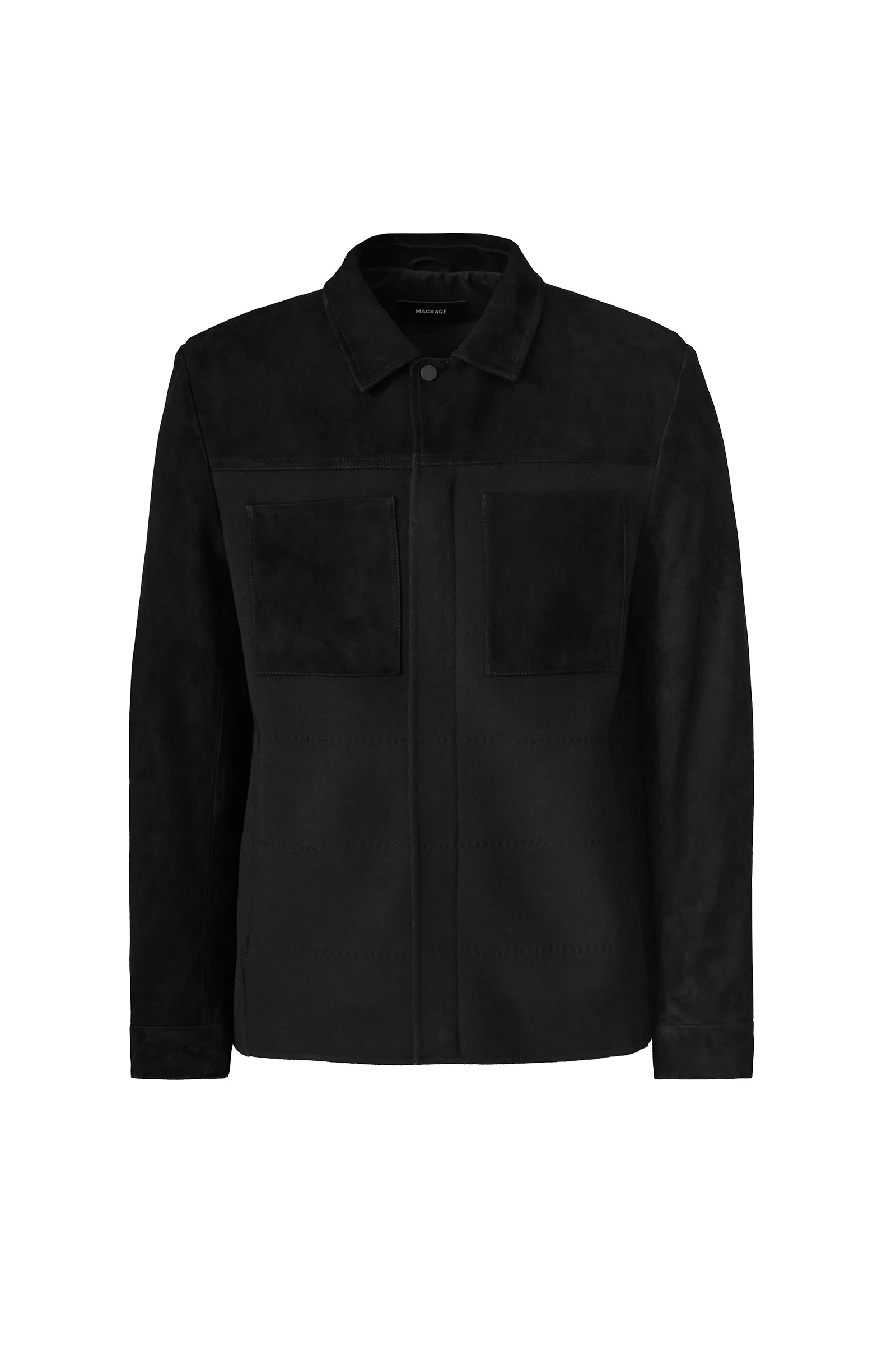 Mackage Wylder Double Face Wool Shirt Jacket in Black-Black Mackage Wylder Double Face Wool Shirt Jacket in Black-Black