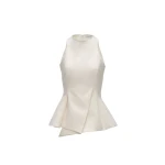 Magda Butrym Asymmetric sleeveless top in cream