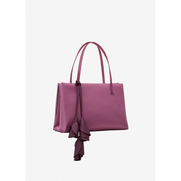Magda Butrym Barbara bag in violet satin, view 2