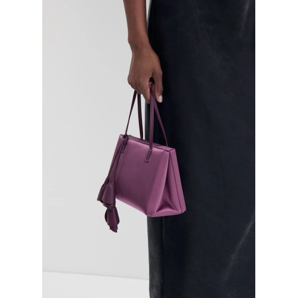 Magda Butrym Barbara bag in violet satin, view 6