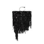 Magda Butrym Bracelet sequin bag in black satin