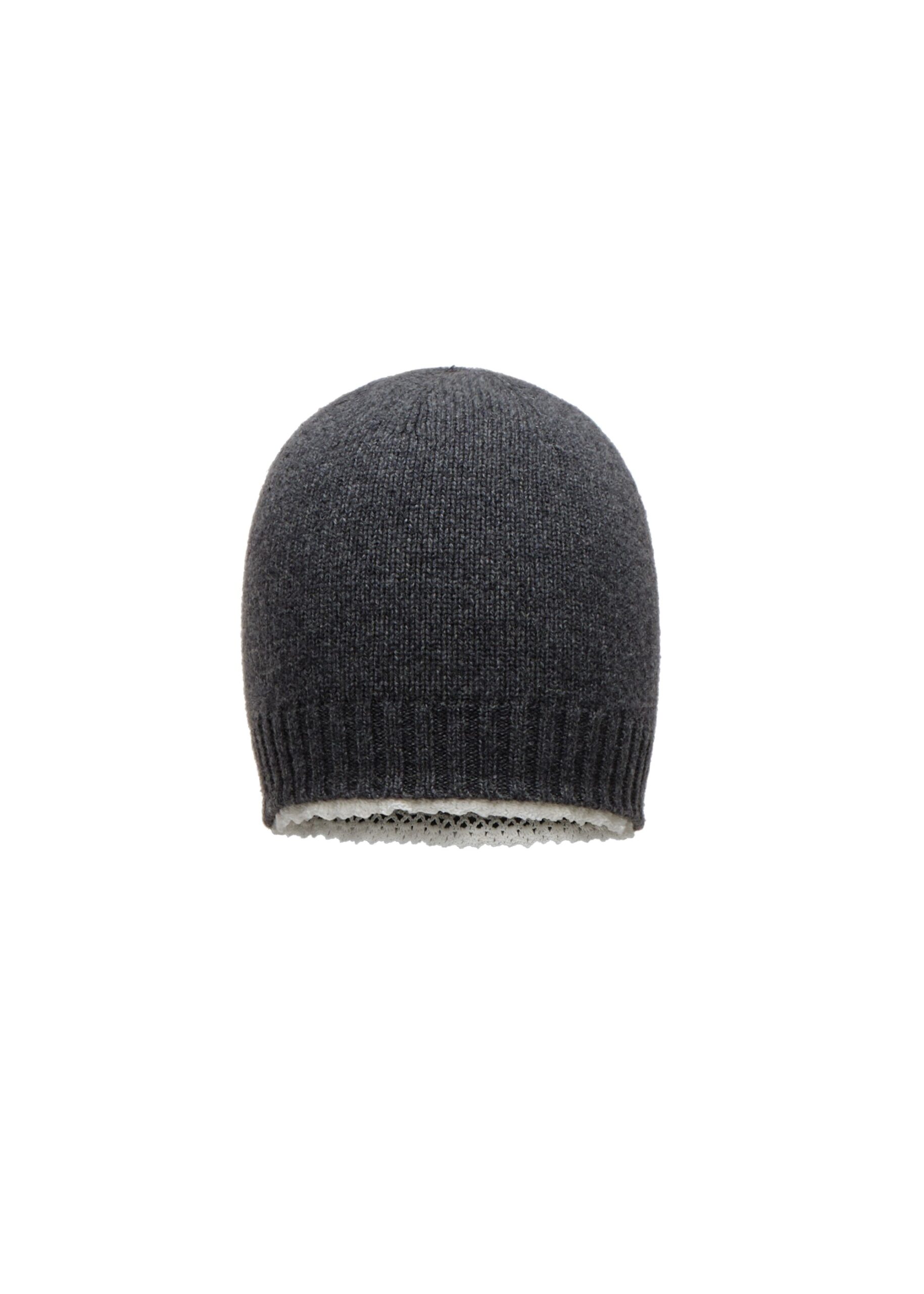 Magda Butrym Cashmere crochet-trim beanie in dark grey | Accessories | Luxury Shoes Magda Butrym Cashmere crochet-trim beanie in dark grey