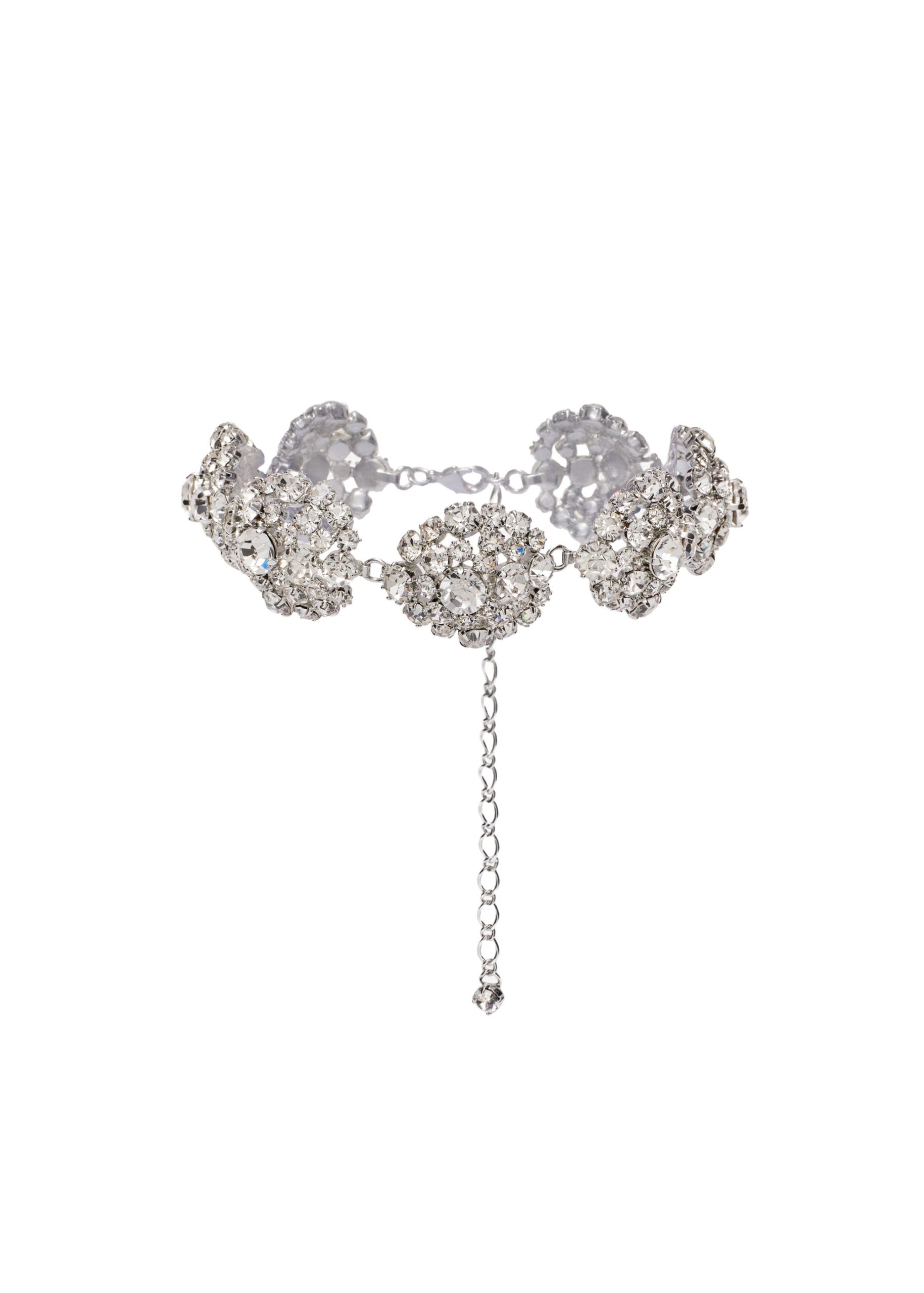 Magda Butrym Crystal cluster choker in silver | Jewelry | Luxury Shoes Magda Butrym Crystal cluster choker in silver