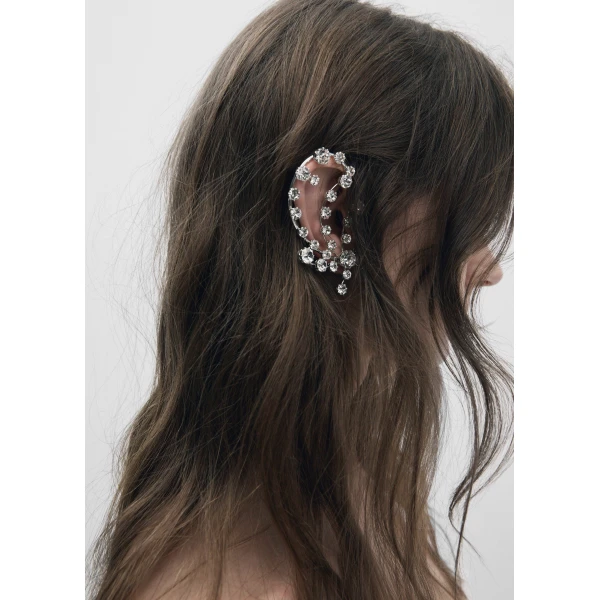 Magda Butrym Crystal-embellished branching earrings in silver, view 2