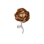 Magda Butrym Crystal rose drop earring in green