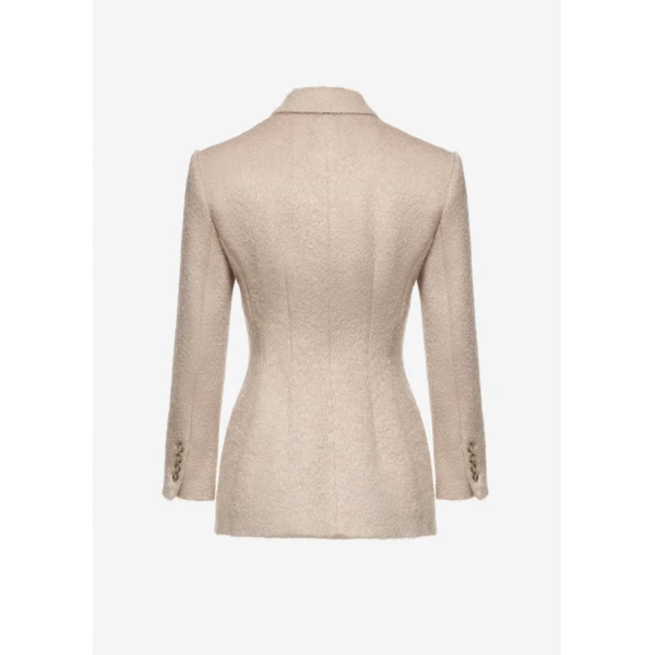 Magda Butrym Double-breasted tailored blazer in beige, view 2