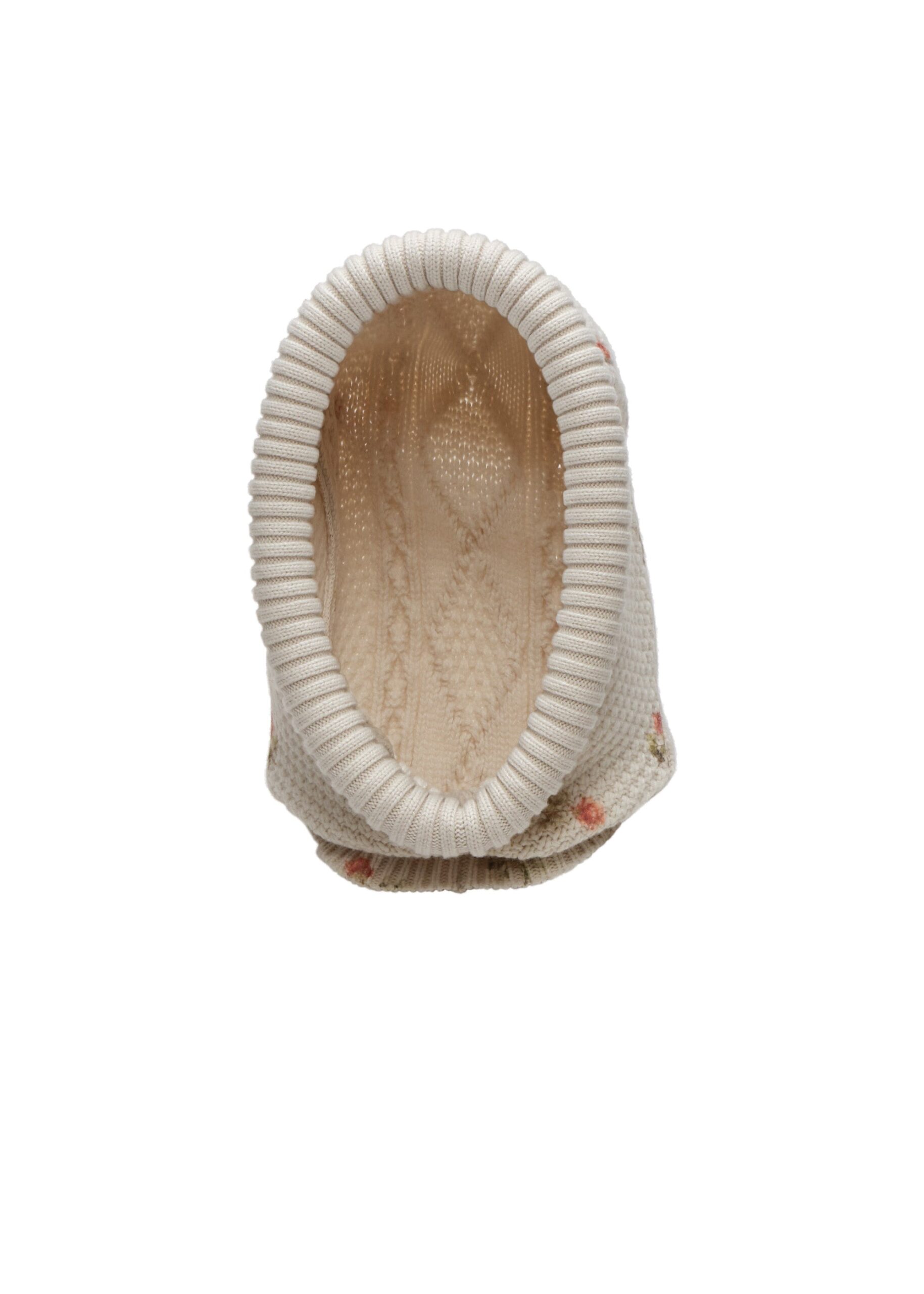 Magda Butrym Floral cable knit balaclava in cream | Accessories | Luxury Shoes Magda Butrym Floral cable knit balaclava in cream