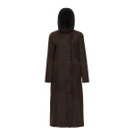 Magda Butrym Fur hooded coat in brown