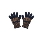 Magda Butrym Geometric knit gloves in brown