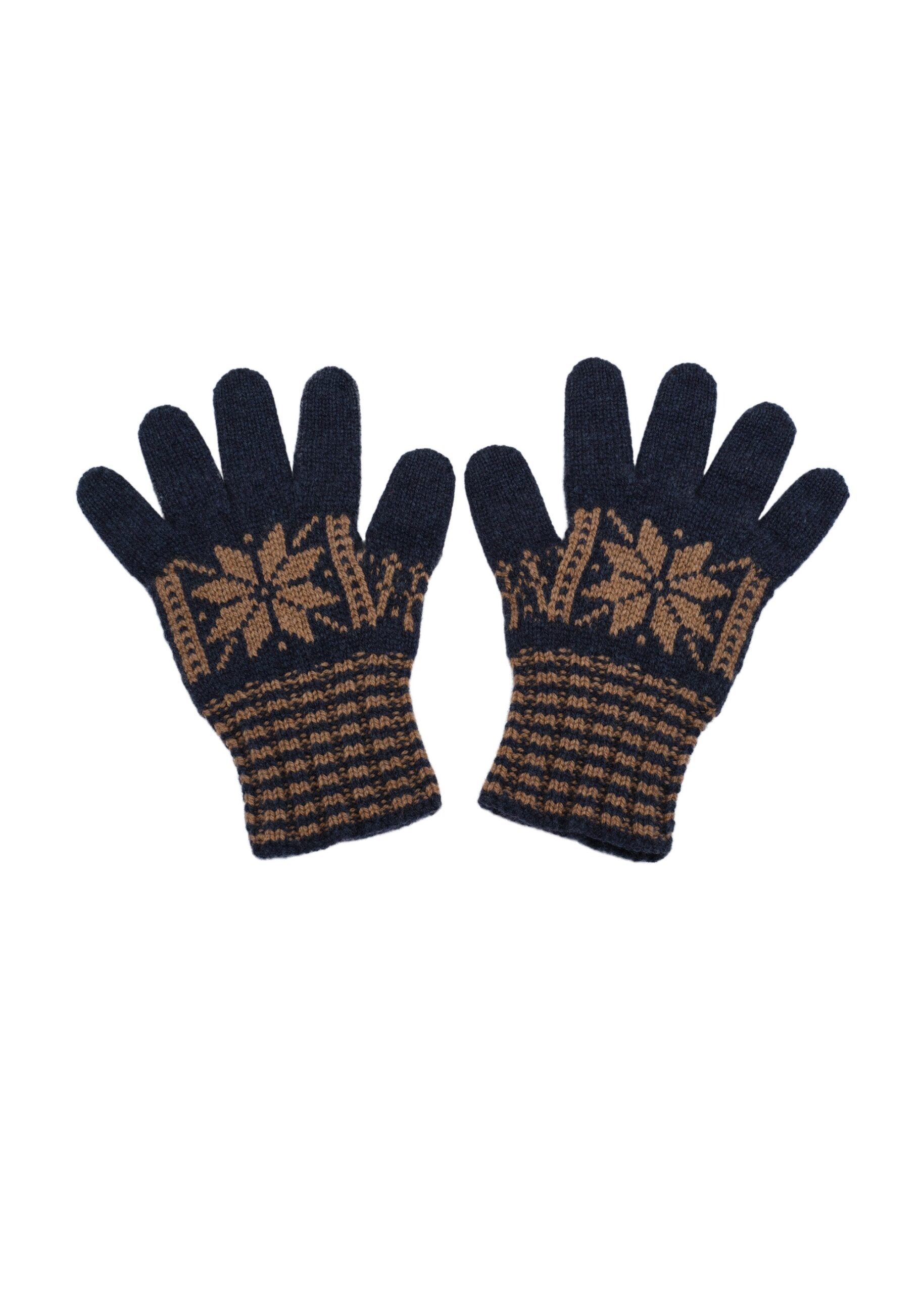 Magda Butrym Geometric knit gloves in brown | Accessories | Luxury Shoes Magda Butrym Geometric knit gloves in brown