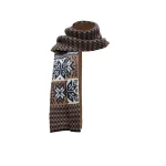 Magda Butrym Geometric knit scarf in brown