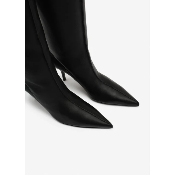 Magda Butrym High-heel leather boots in black, view 4