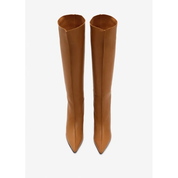 Magda Butrym High-heel leather boots in caramel, view 3