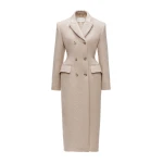 Magda Butrym Hourglass double-breasted coat in beige