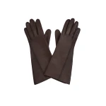 Magda Butrym Mid-length leather gloves in brown