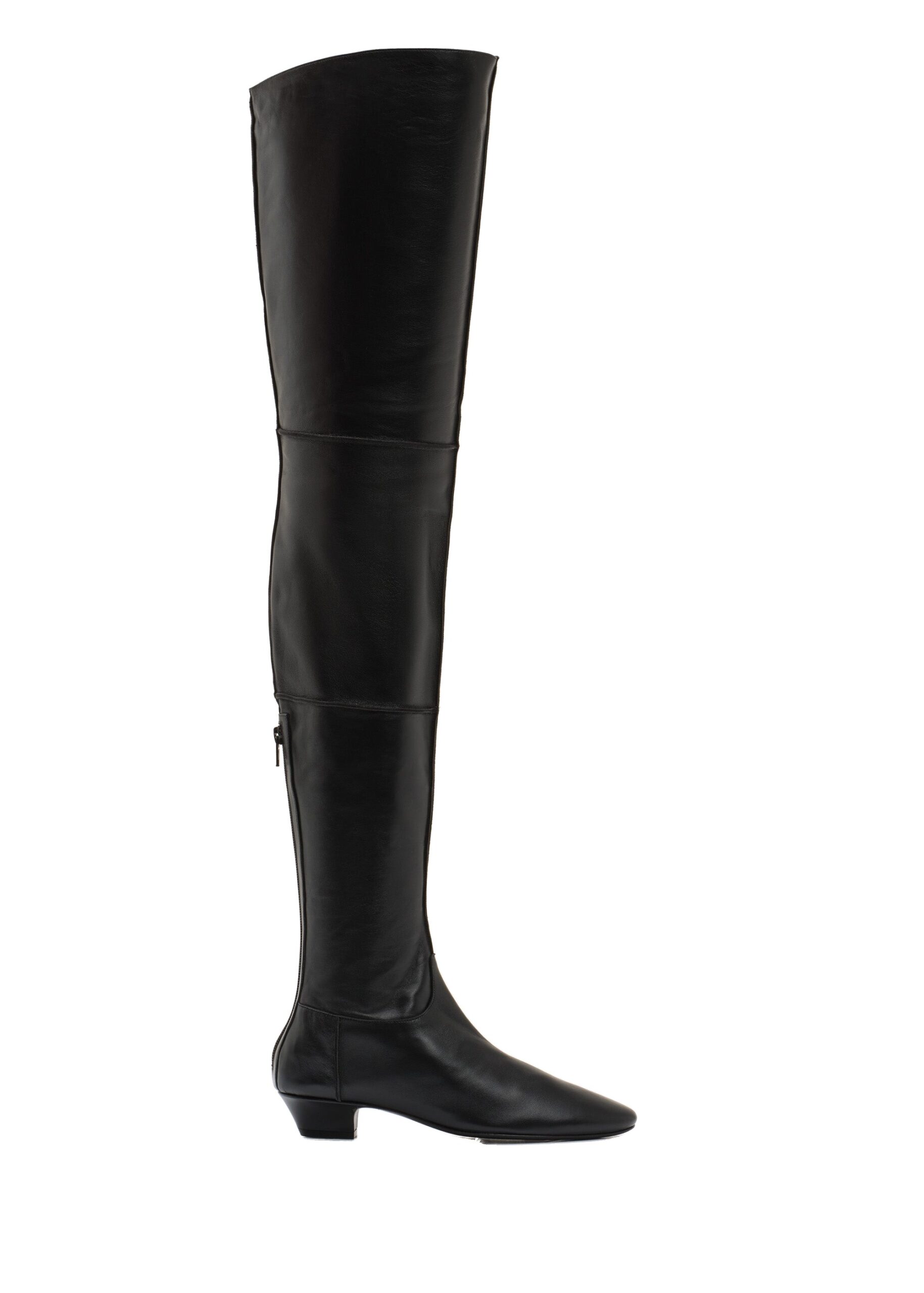 Magda Butrym Over-the-knee boots in black leather | Shoes | Luxury Shoes Magda Butrym Over-the-knee boots in black leather