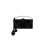 Magda Butrym Podhale-style embroidered Apolonia bag in black leather with flower charm