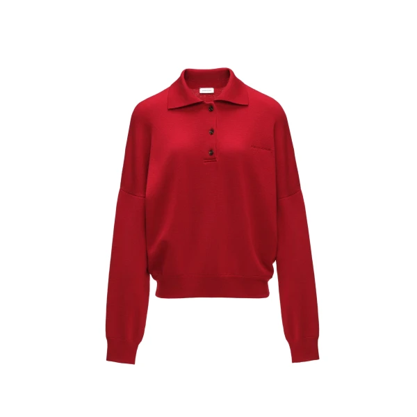Magda Butrym Relaxed polo sweater in red