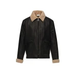 Magda Butrym Shearling leather jacket in black