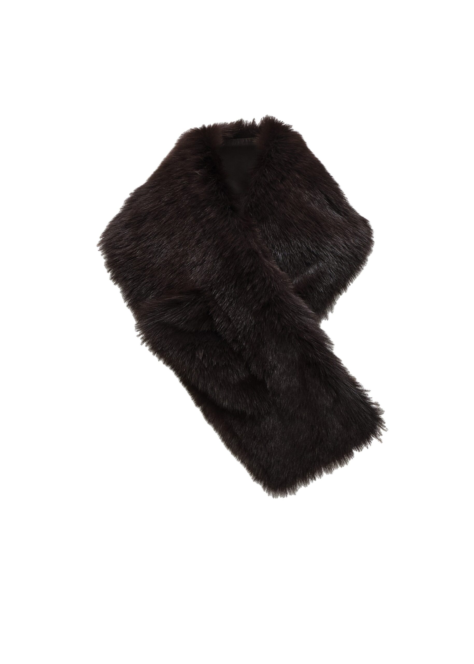 Magda Butrym Short fur scarf in dark brown | Accessories | Luxury Shoes Magda Butrym Short fur scarf in dark brown
