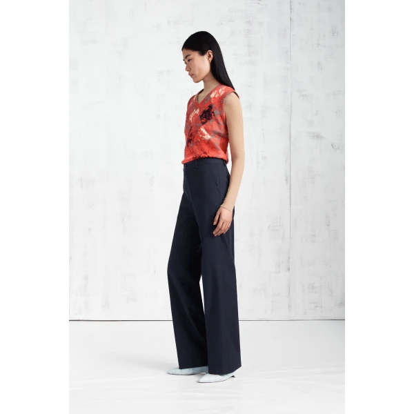 Maison Margiela Argyle Knit Sleeveless Top in Red | Sweaters | Luxury Shoes 