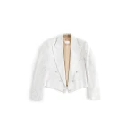 Maison Margiela Bianchetto Double-Breasted Wool Blazer in Pink Beige | Luxury Shoes 