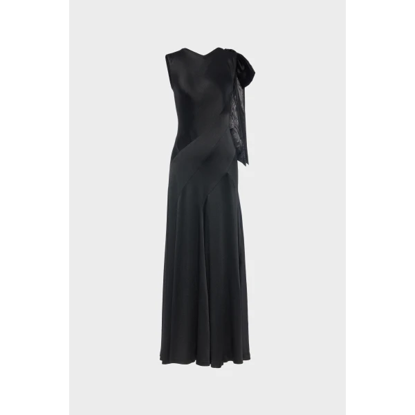 Maison Margiela Bias-Cut Evening Gown in Black | Evening Gowns | Luxury Shoes 