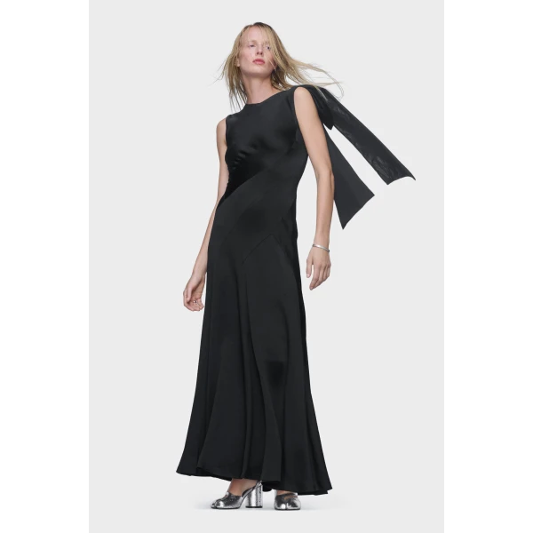 Maison Margiela Bias-Cut Evening Gown in Black | Evening Gowns | Luxury Shoes 