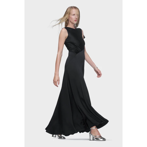 Maison Margiela Bias-Cut Evening Gown in Black | Evening Gowns | Luxury Shoes 