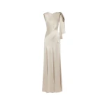 Maison Margiela Bias-Cut Evening Gown in Brown Check | Luxury Shoes 